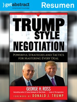cover image of La negociación al estilo Trump (resumen)